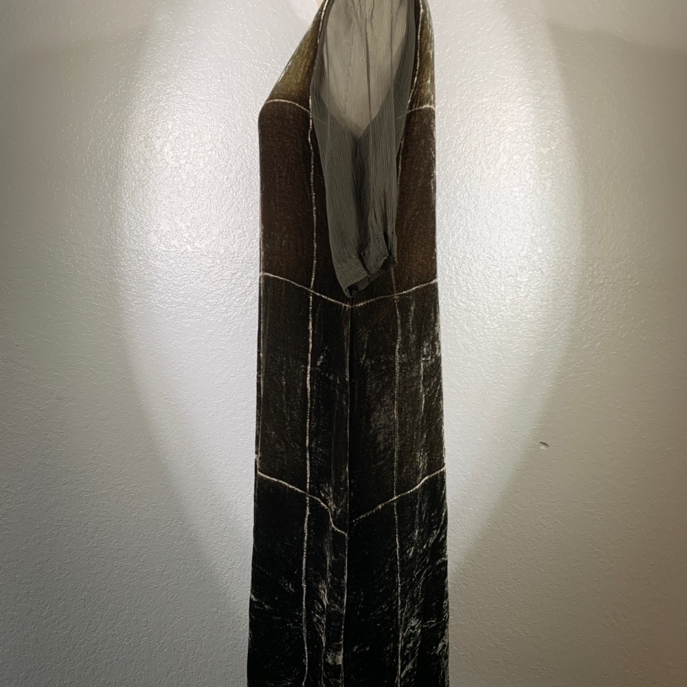 Viviana Uchitel Cubist Silk Velvet Zip Up Dress - Picture 3 of 8